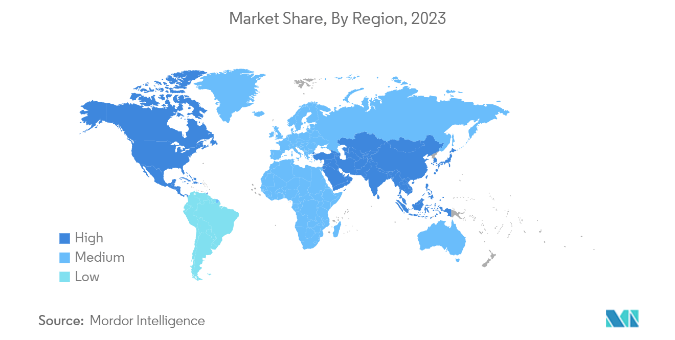 Commercial Kitchen Appliances Market: Market Share, By Region, In %, 2021
