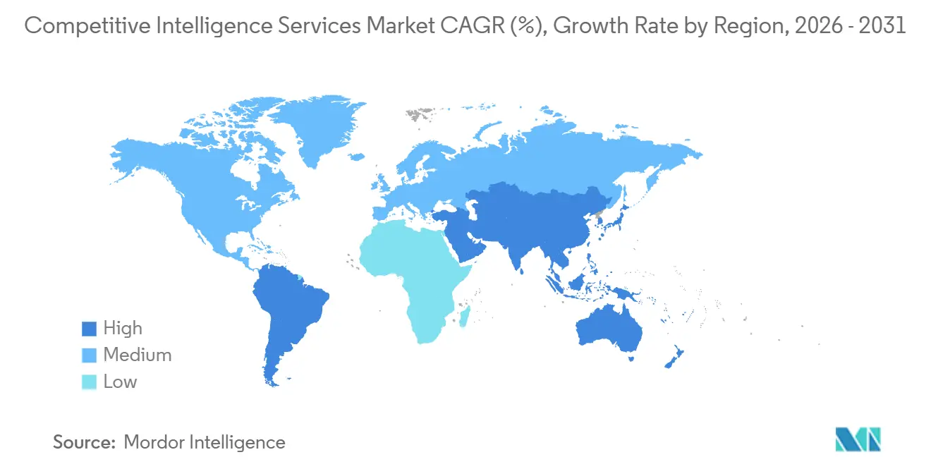 Competitive Intelligence Services Market Growth Rate by Region