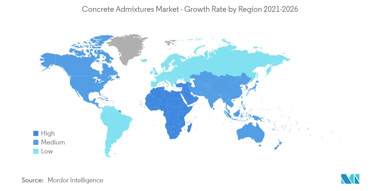 Concrete Admixtures Market Growth Rate By Region