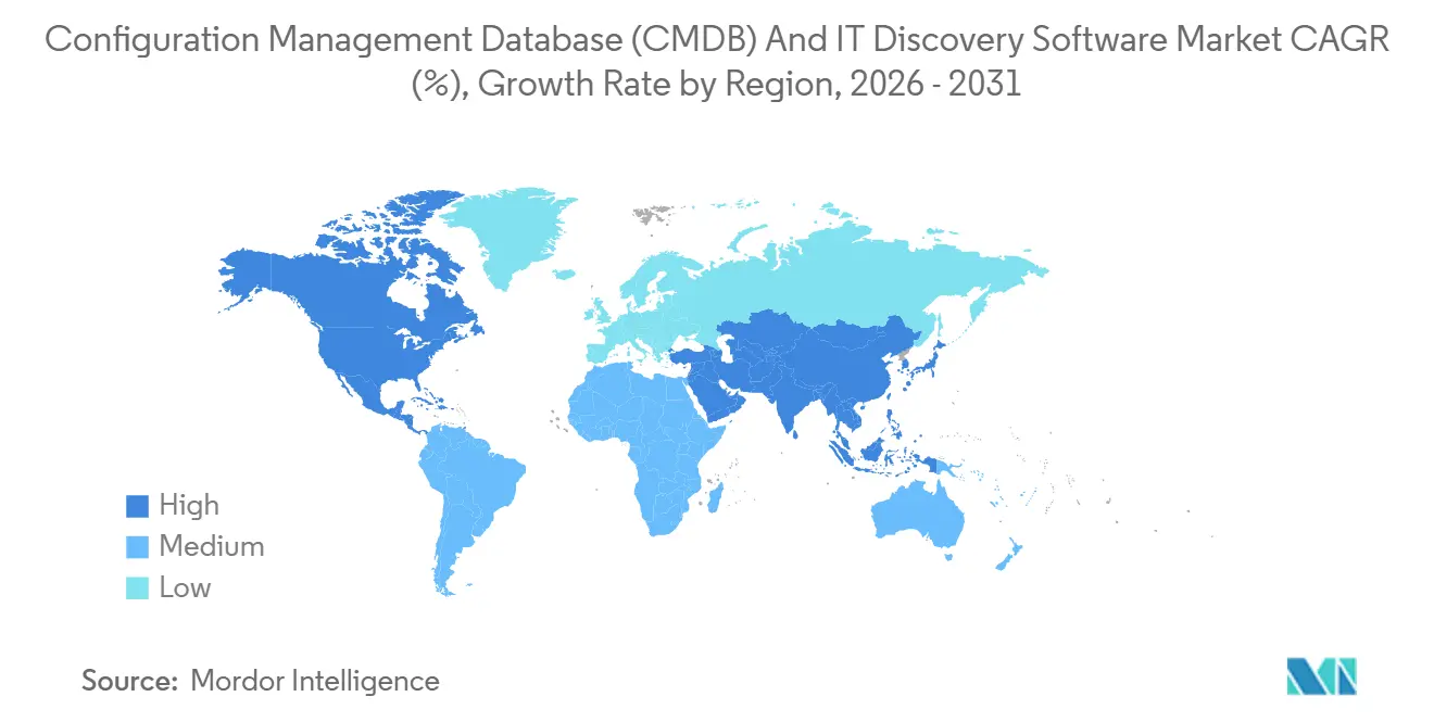 Configuration Management Database (CMDB) And IT Discovery Software Market CAGR (%), Growth Rate by Region