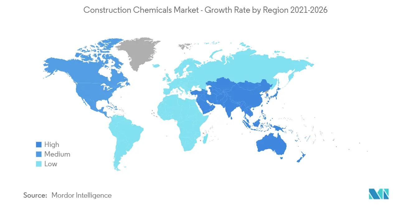 Construction Chemicals Market Growth by Region