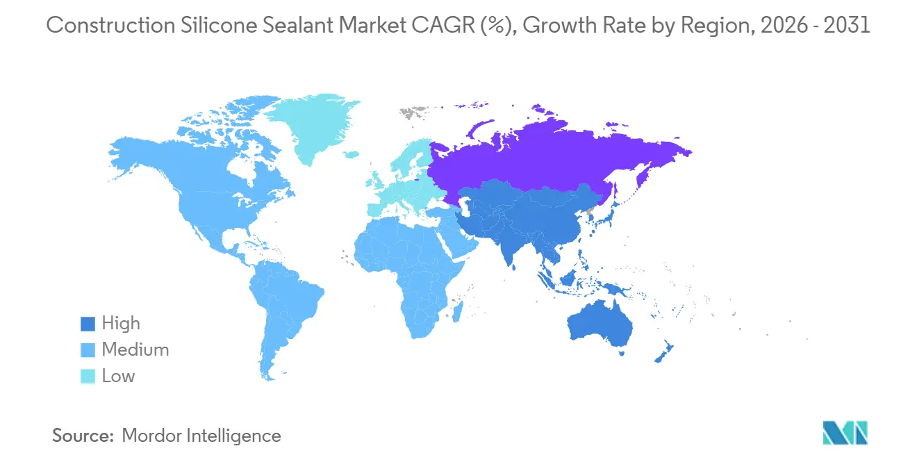Construction Silicone Sealant Market Growth Rate by Region