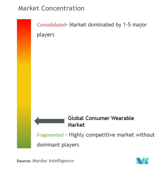 Wearable inteligente para el consumidor globalConcentración del Mercado