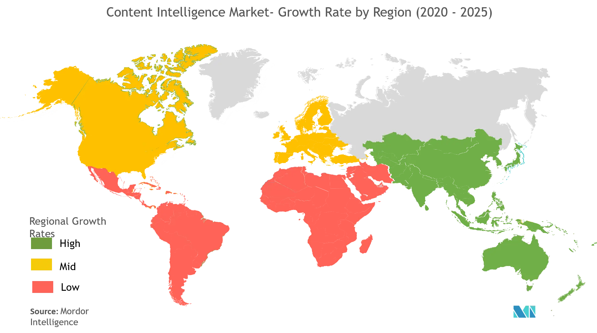 Content Intelligence Market : Growth Rate by Region (2020-2025)