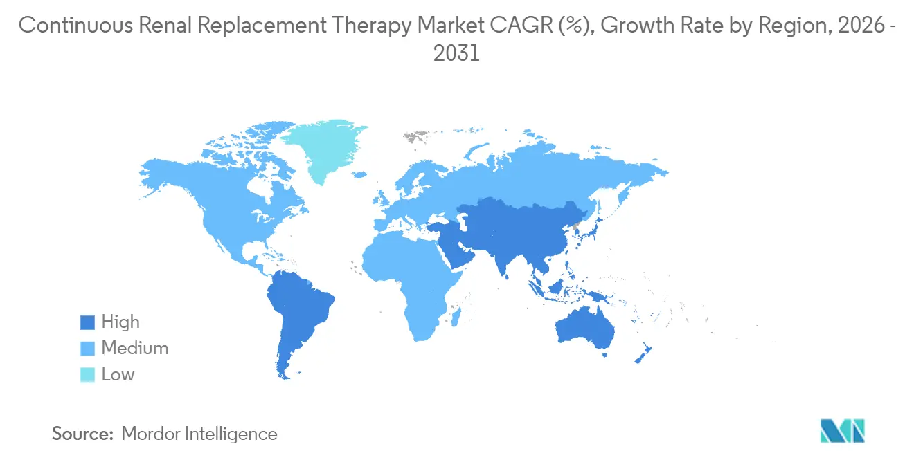 Continuous Renal Replacement Therapy Market CAGR (%), Growth Rate by Region