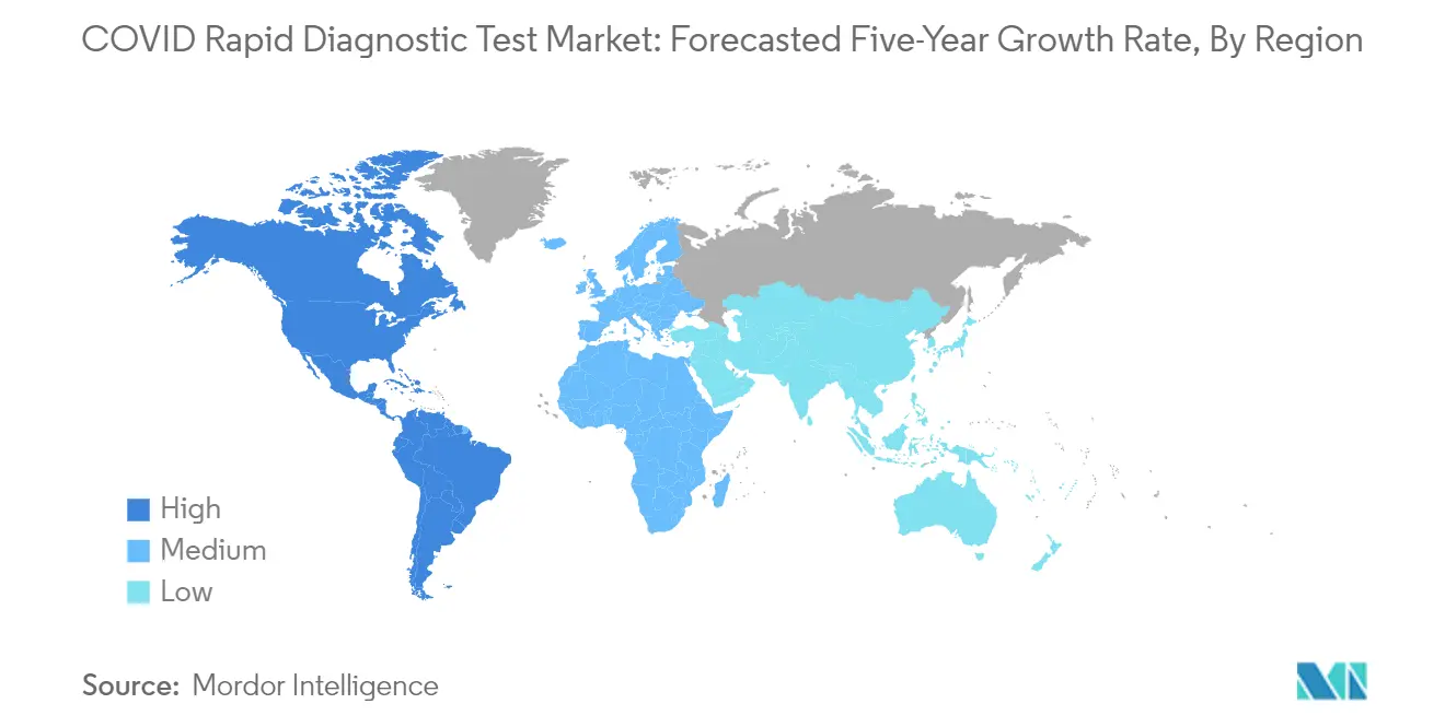 Market Analysis of Global COVID Rapid Diagnostic Test Market: Forecasted Growth Rate by Region