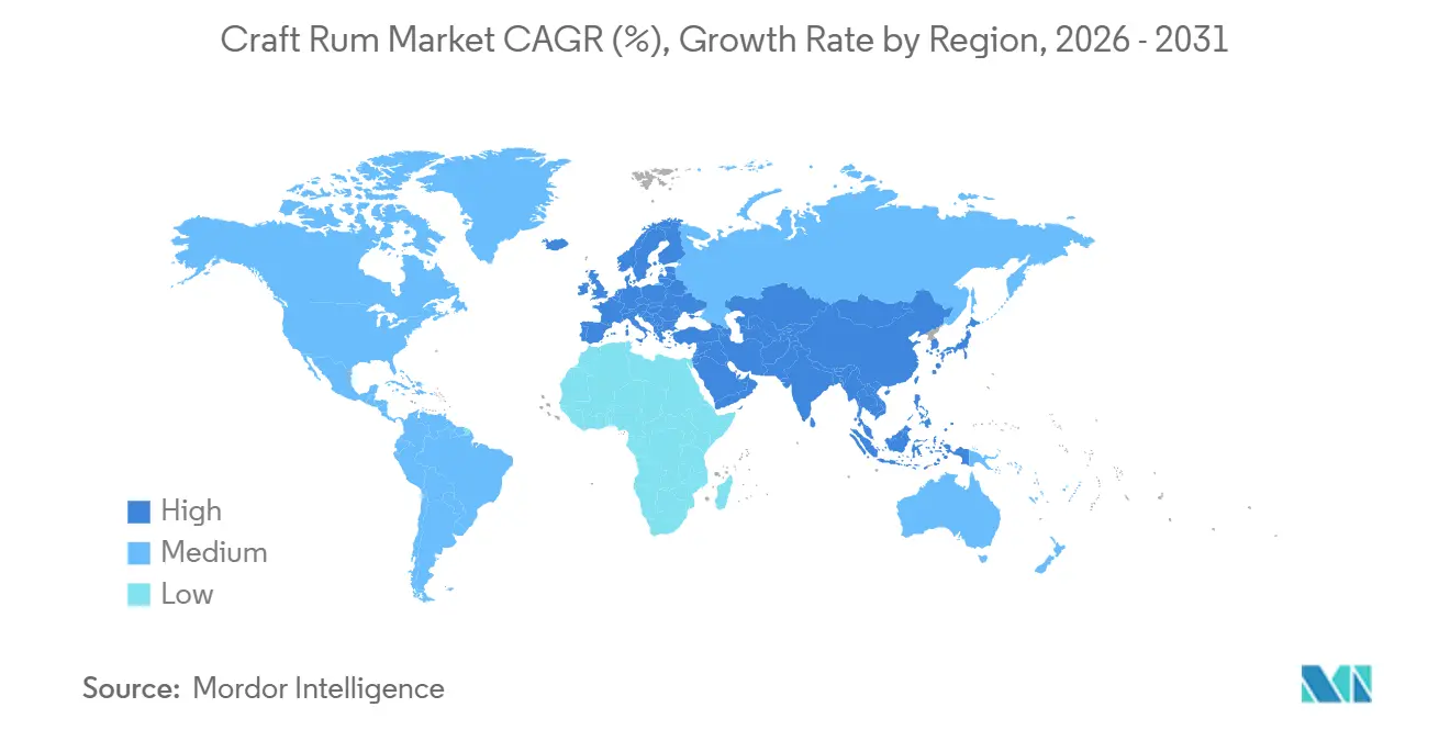 Craft Rum Market Growth Rate by Region