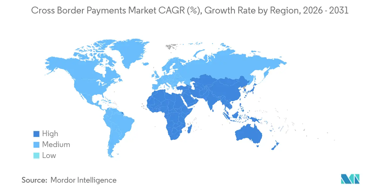 Cross Border Payments Market Growth Rate by Region