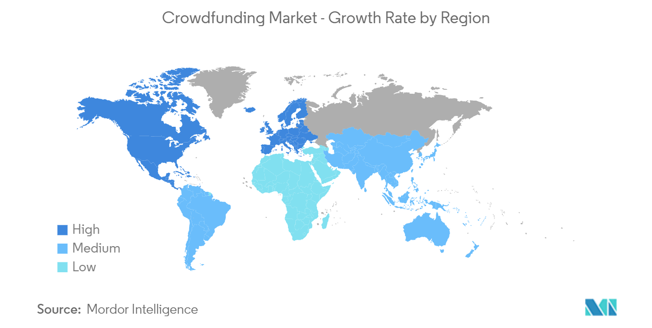 Crowdfunding-Markt – Wachstumsrate nach Regionen