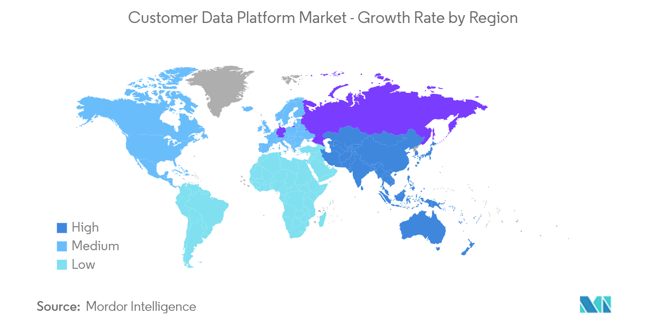 顧客データ・プラットフォーム市場 - 地域別成長率 