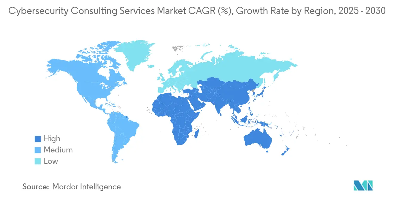Taux de Croissance du Marché des Services de Conseil en Cybersécurité par Région