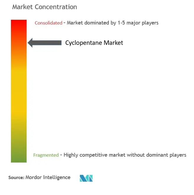 Cyclopentane Market  Concentration