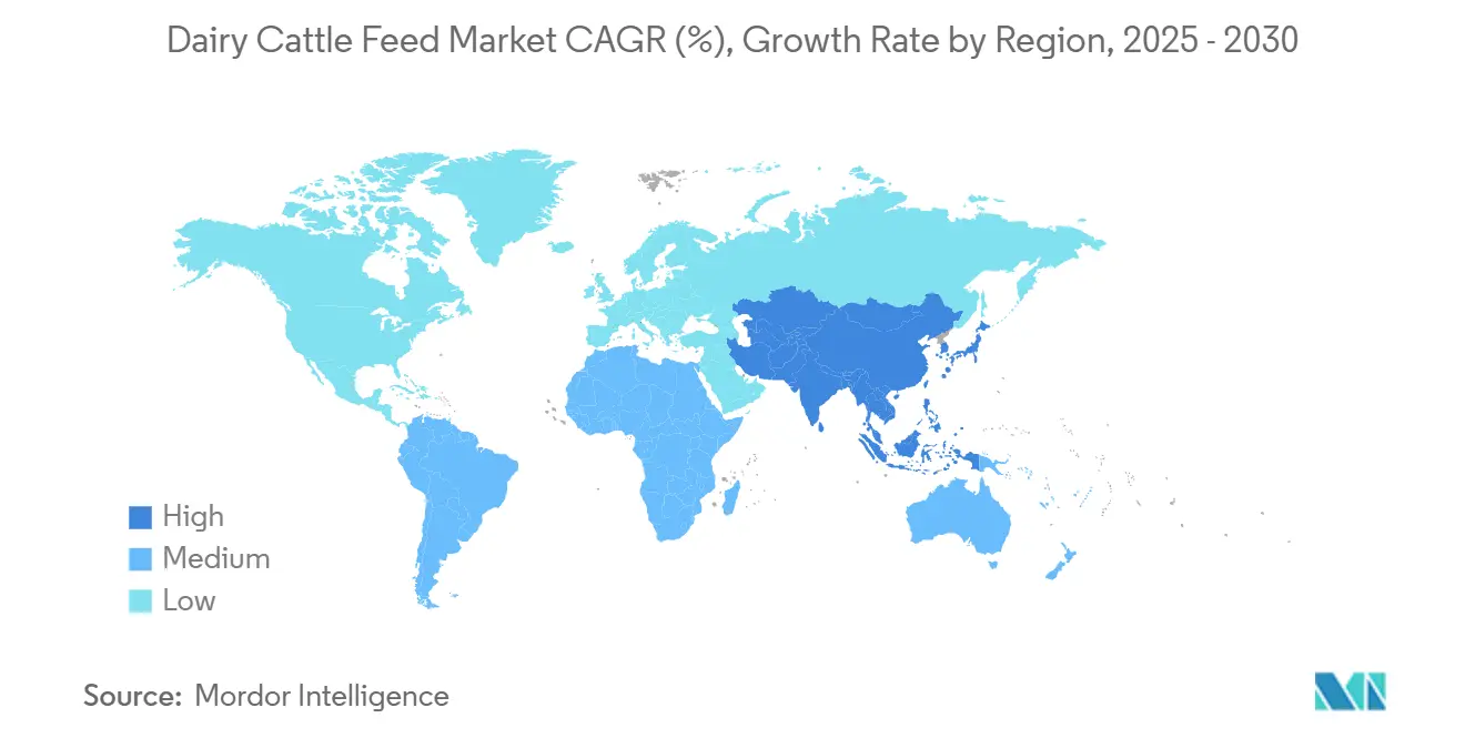 Dairy Cattle Feed Market CAGR (%), Growth Rate by Region