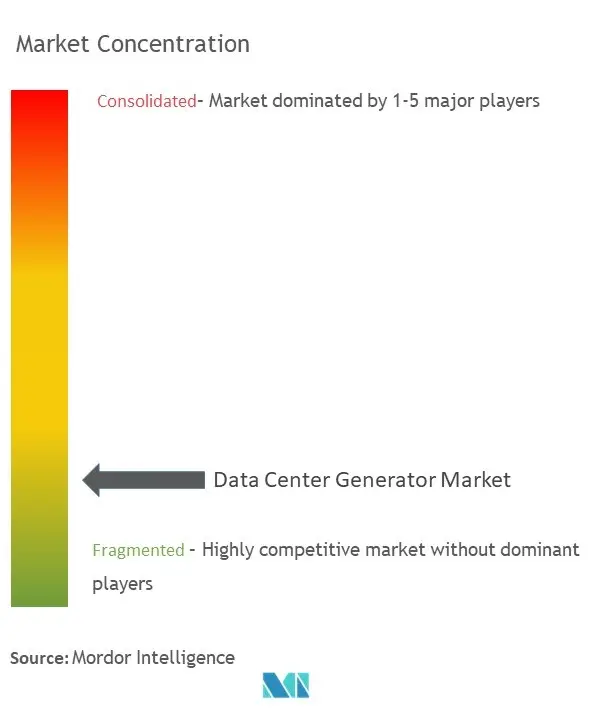Concentración del mercado de generadores de centros de datos
