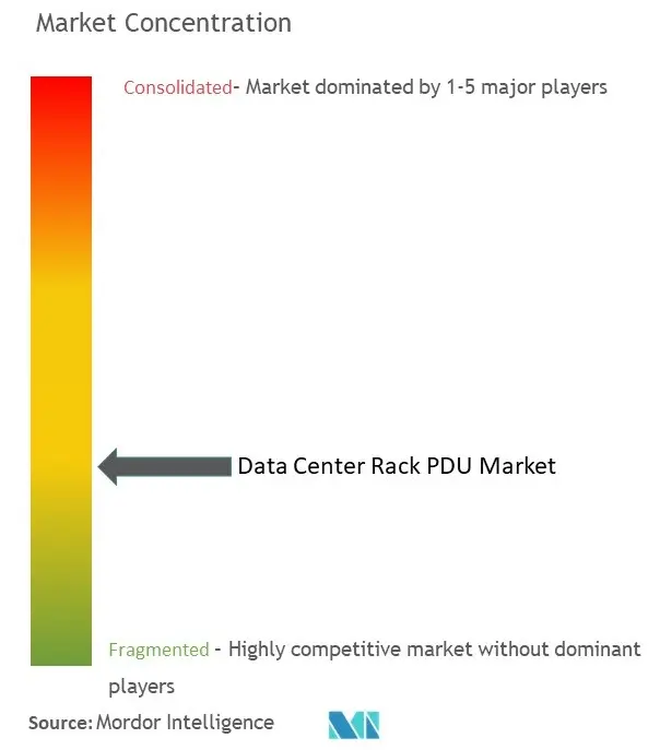 PDU para rack de centro de datosConcentración del Mercado