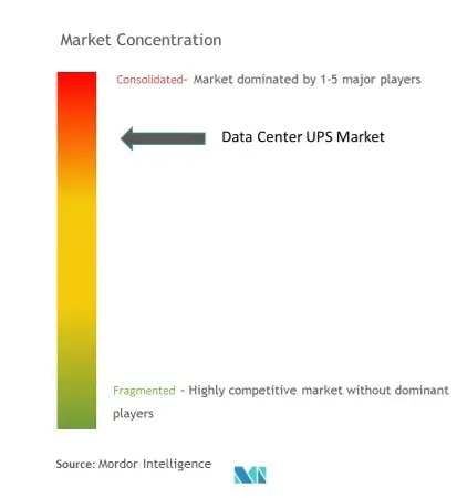 データセンターUPS市場の集中
