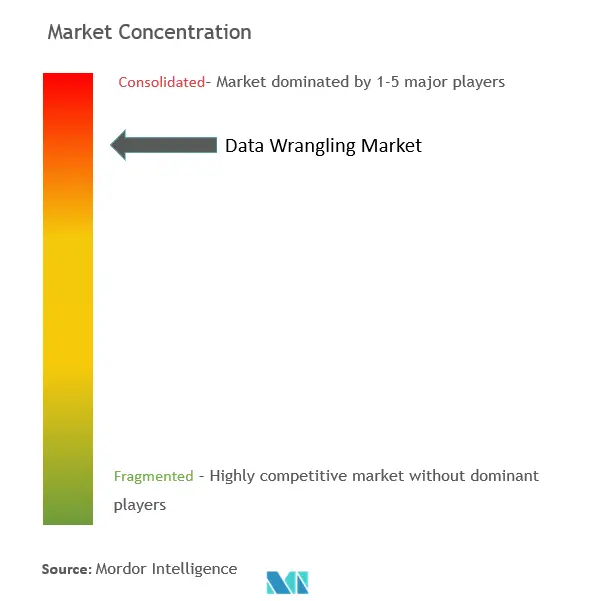 Concentración del mercado de disputa de datos