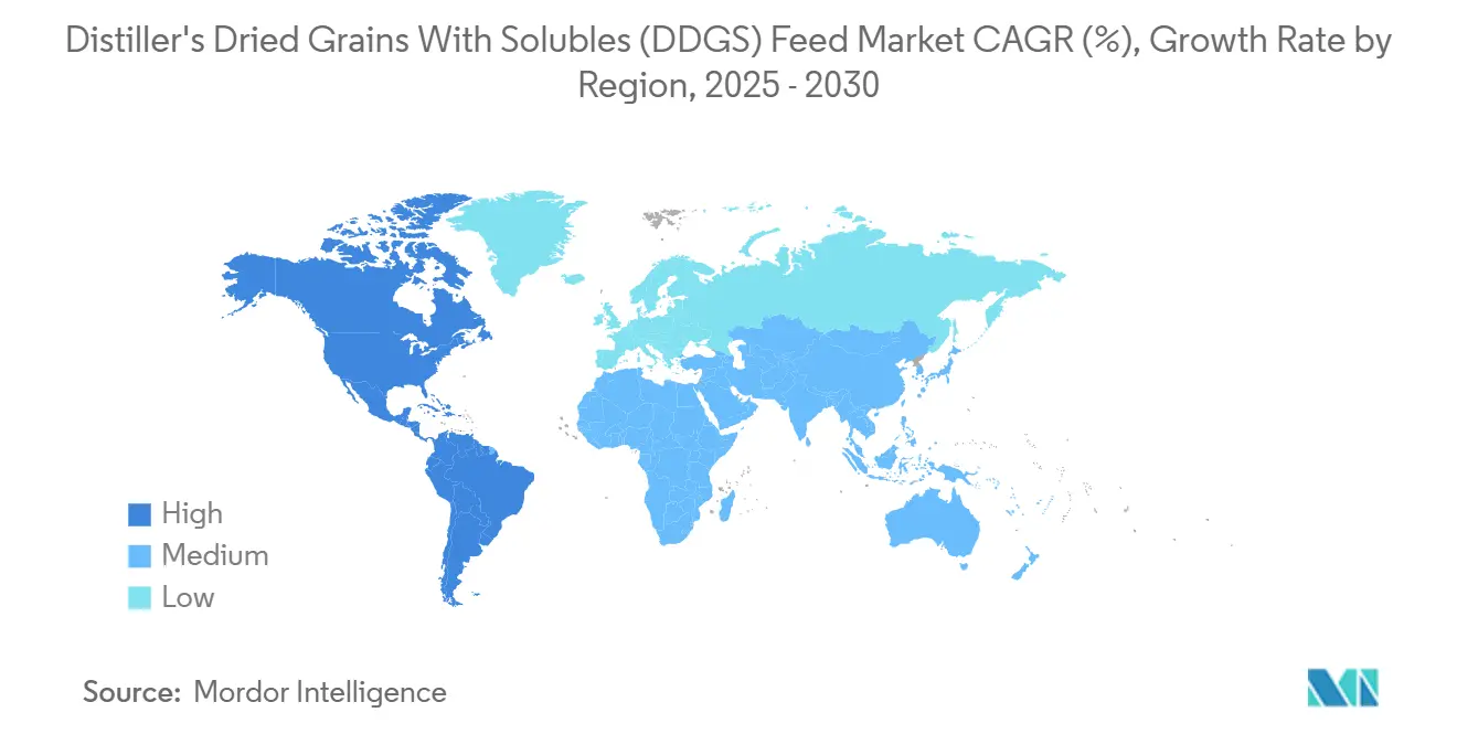Distiller's Dried Grains With Solubles (DDGS) Feed Market CAGR (%), Growth Rate by Region