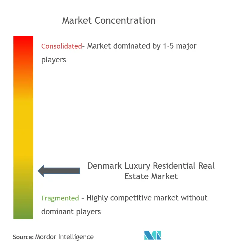 Denmark Luxury Residential Real Estate Market - Market Concentration