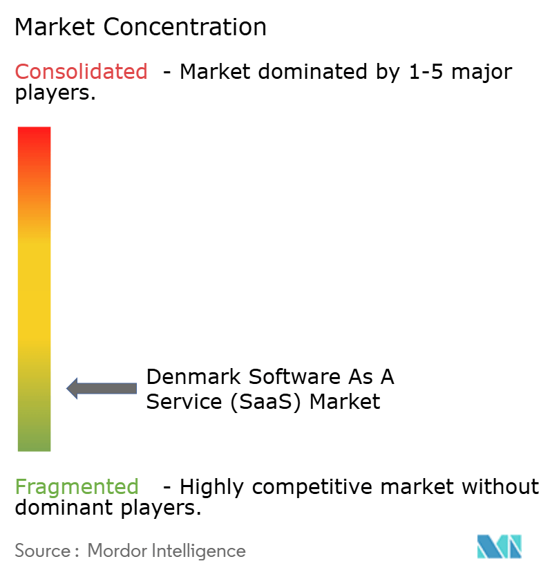 Denmark Software As A Service (SaaS) Market Concentration