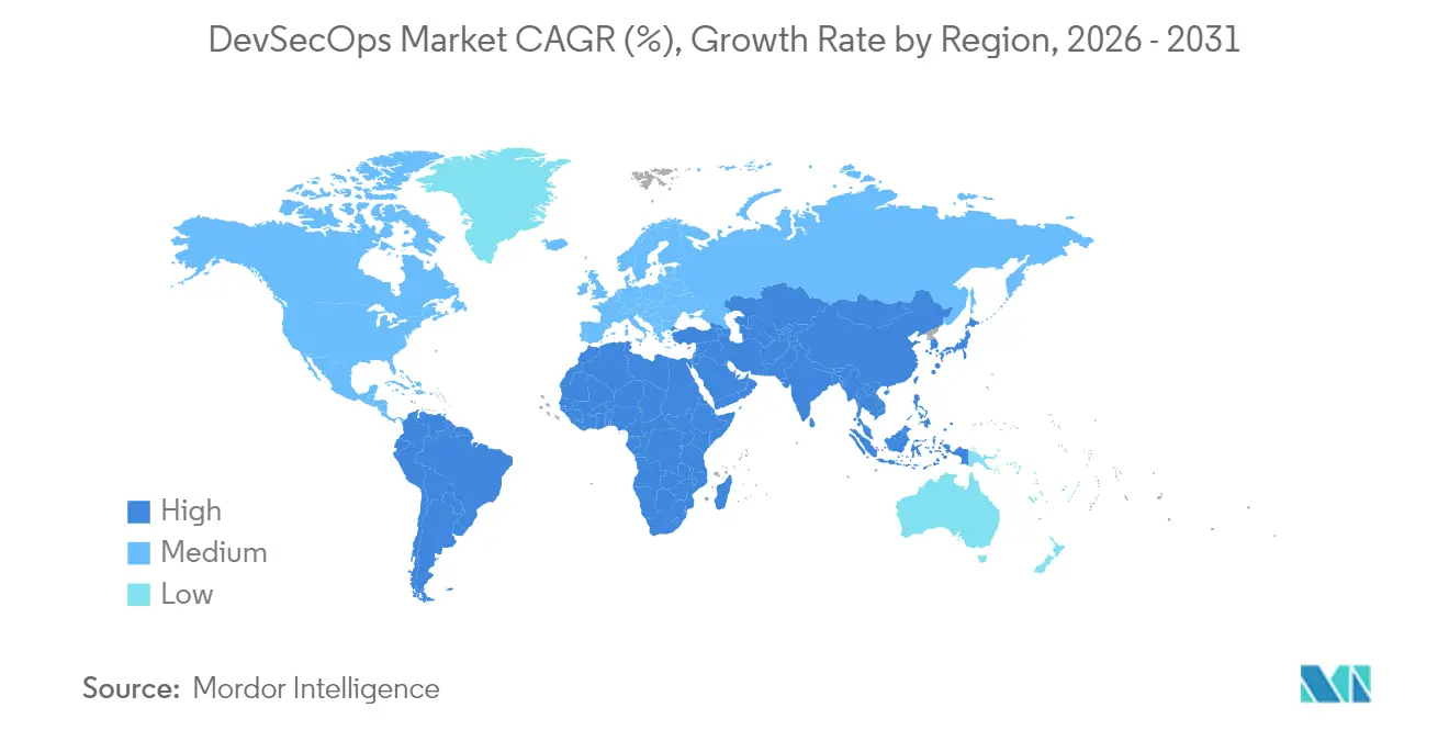 DevSecOps Market CAGR (%), Growth Rate by Region