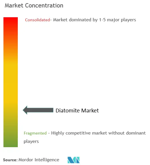 Concentração do mercado de diatomita
