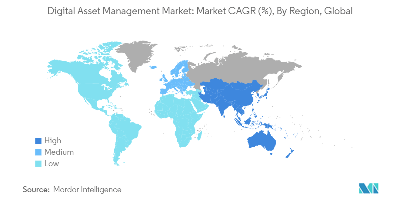 Digital Asset Management Market: Digital Asset Management Market: Market CAGR (%), By Region, Global