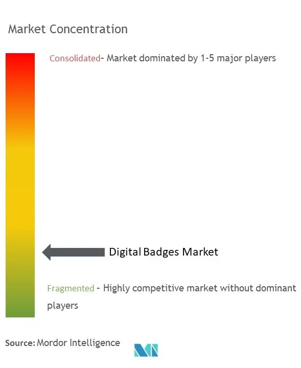 Concentração do mercado de emblemas digitais