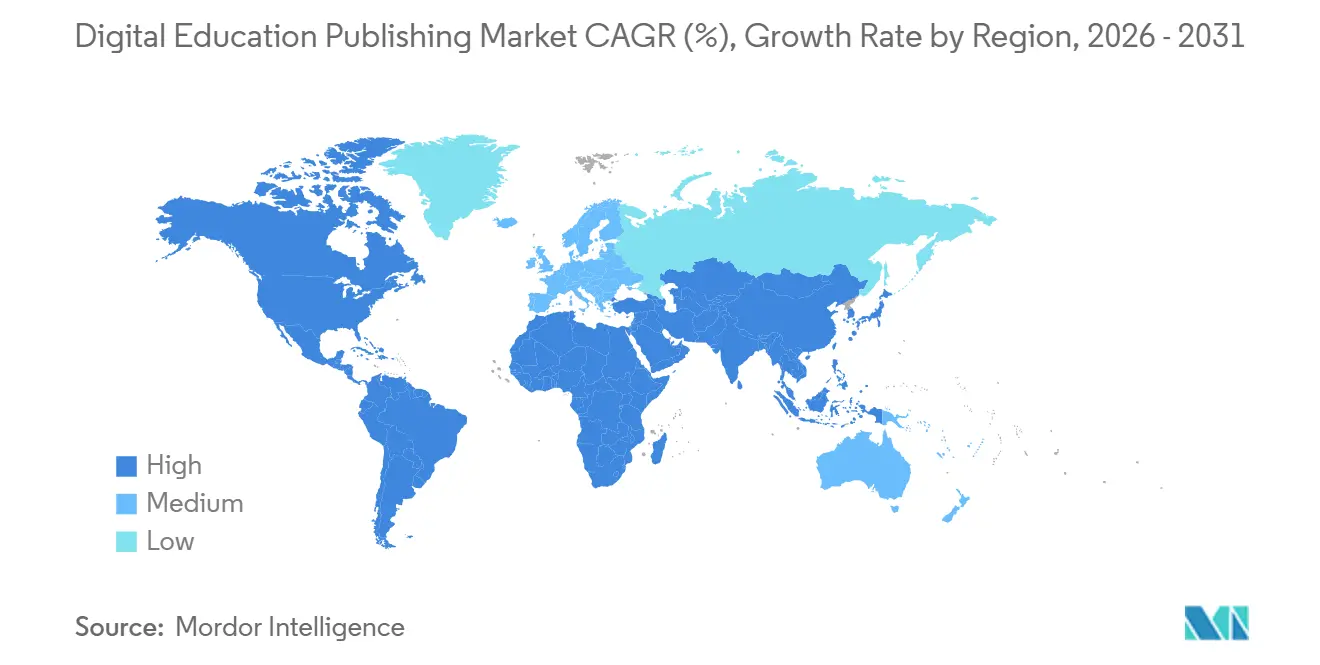 Digital Education Publishing Market Growth Rate by Region