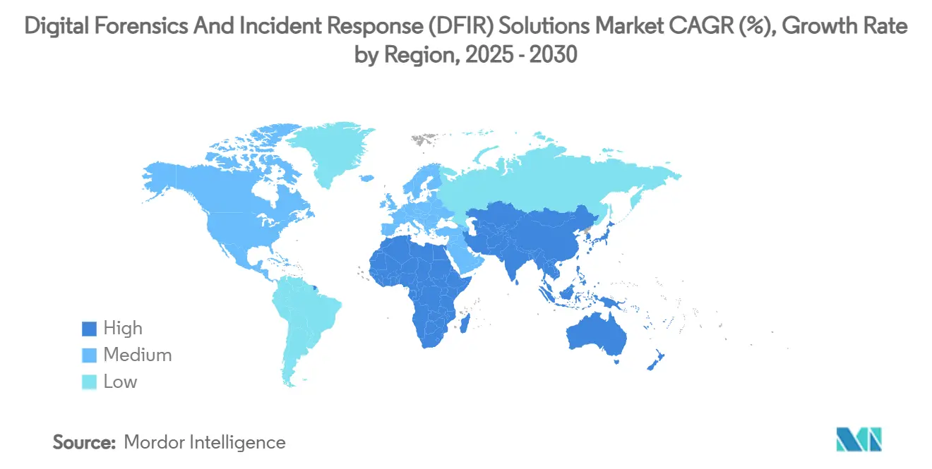 Digital Forensics and Incident Response (DFIR) Solutions Market Growth Rate by Region