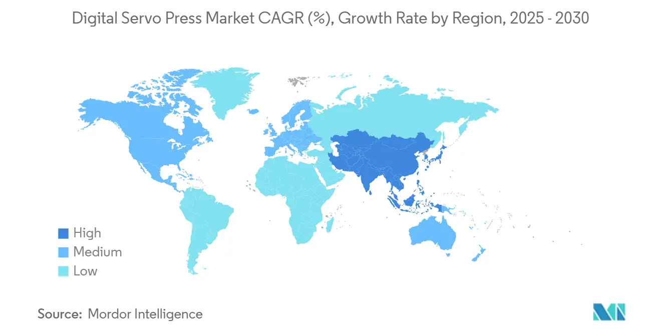 Digital Servo Press Market CAGR (%), Growth Rate by Region