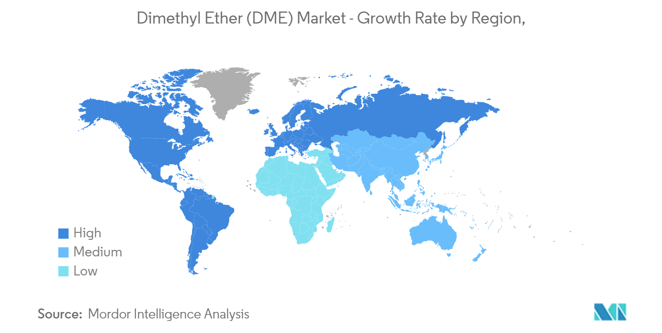 Dimethyl Ether (DME) Market - Dimethyl Ether (DME) Market - Growth Rate by Region,