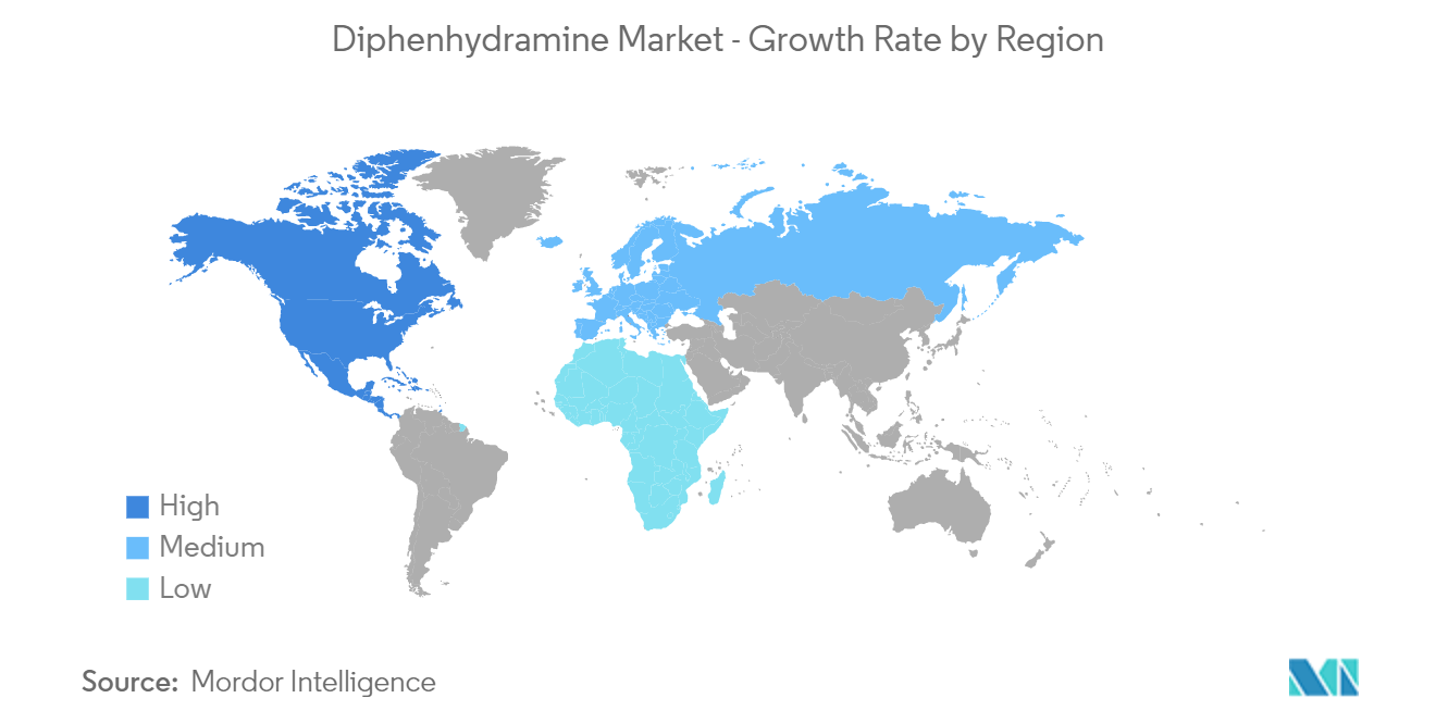 苯海拉明市场-按地区划分的增长率