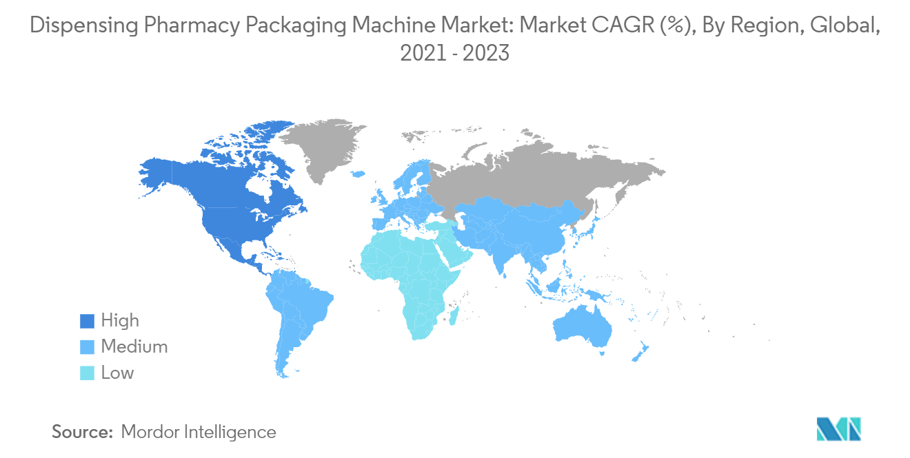 Dispensing Pharmacy Packaging Machine Market: Market CAGR (%), By Region, Global