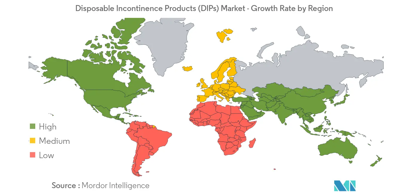 Disposable Incontinence Products (DIPs) Market - Growth Rate by Region 
