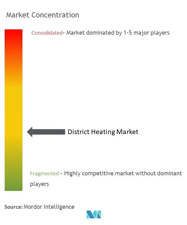 地域暖房市場の集中