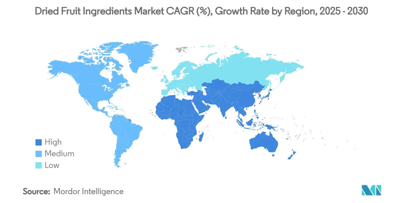 건조 라이트닝 바카라 사이트 재료 시장 CAGR(%), 지역별 성장률