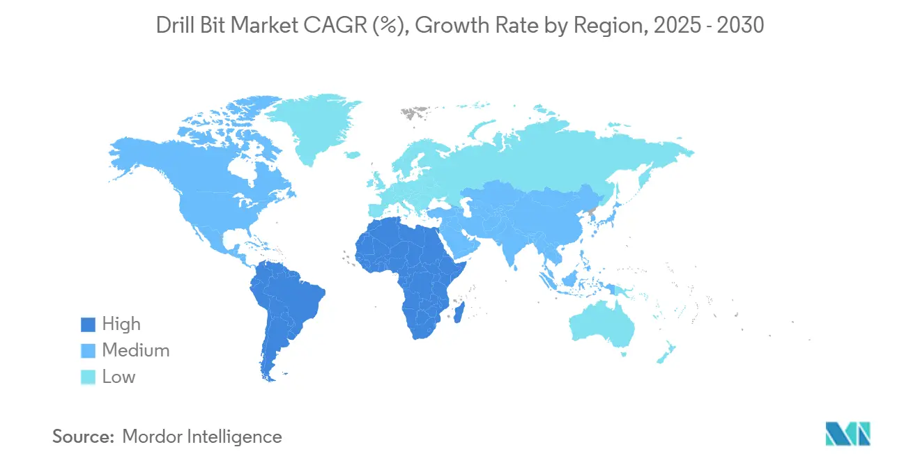 Drill Bit Market CAGR (%), Growth Rate by Region