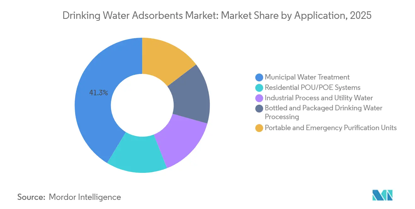 Drinking Water Adsorbents Market: Market Share by Application
