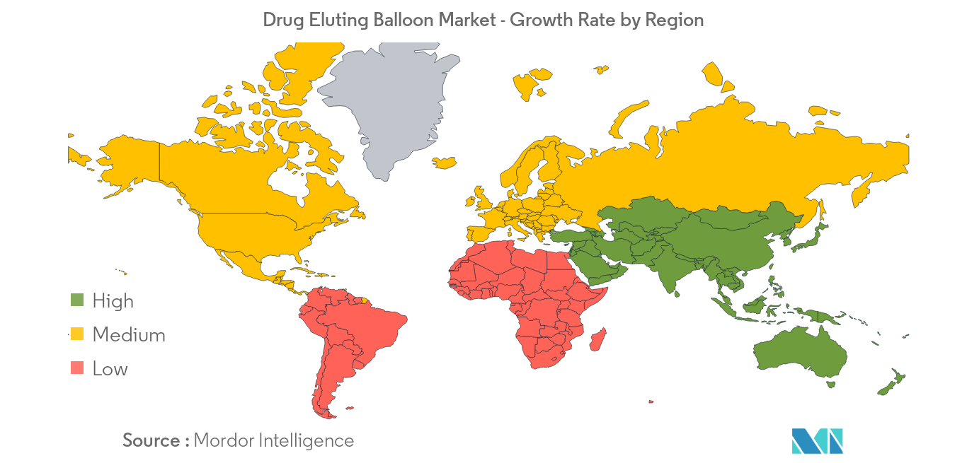 Drug Eluting Balloon Market - Growth Rate by Region - Image