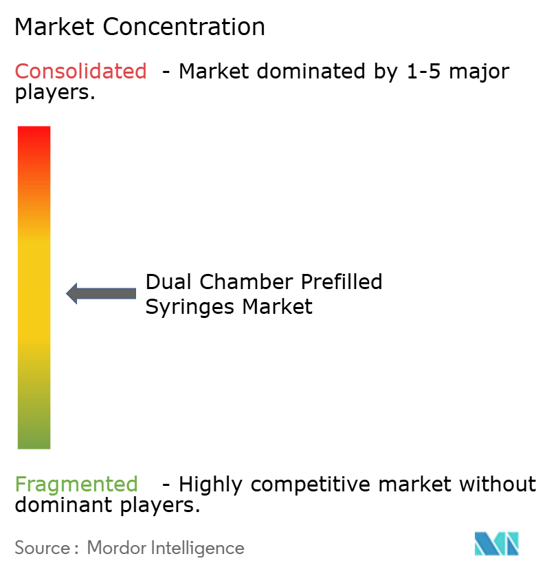 Dual Chamber Prefilled Syringes Market Concentration