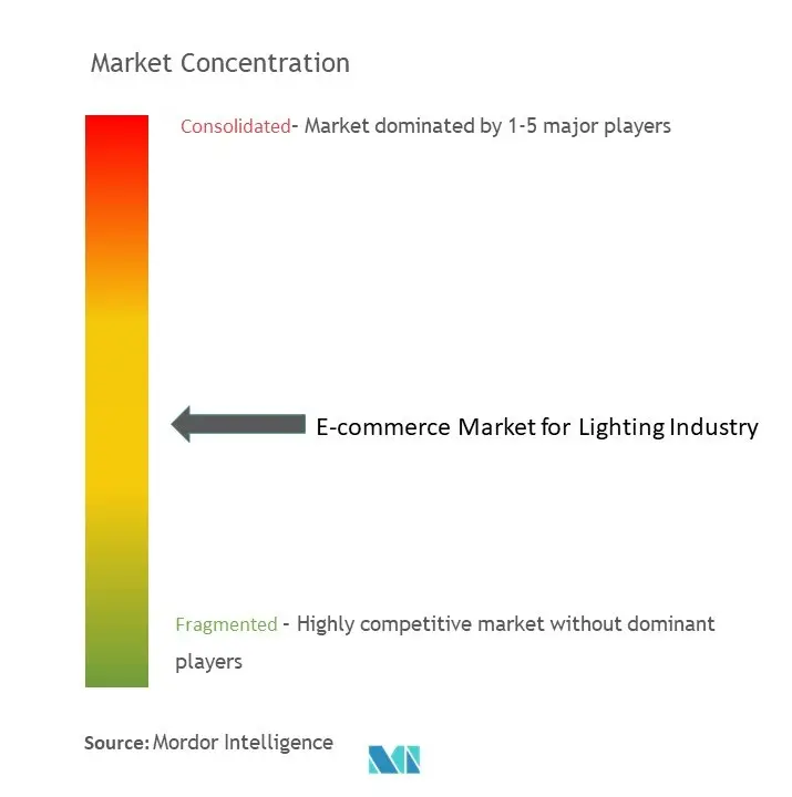 照明業界向け電子商取引市場市場集中度