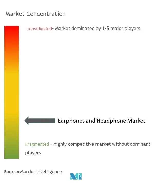 Earphones and Headphones Market Concentration
