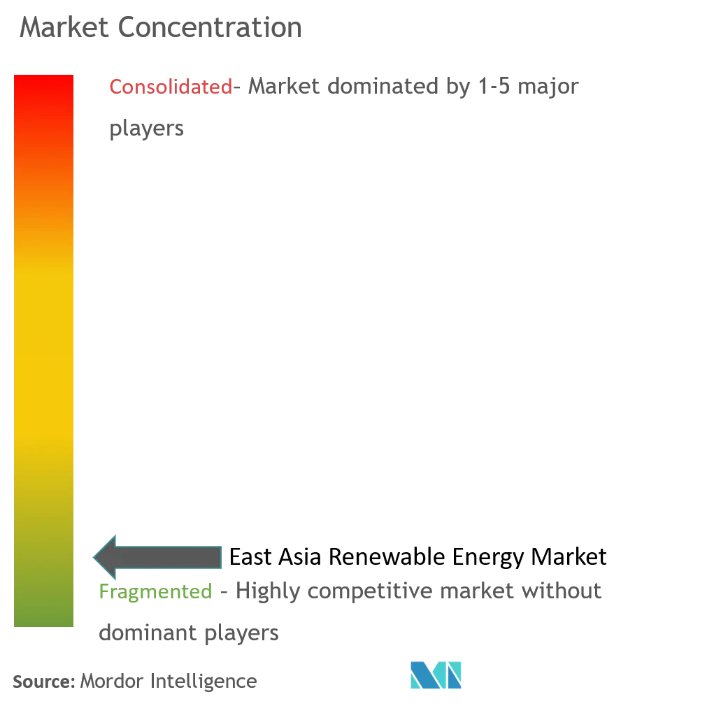 East Asia Renewable Energy Market Concentration