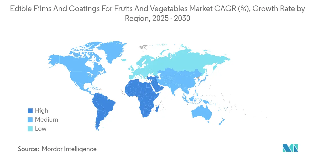 Edible Films And Coatings For Fruits And Vegetables Market CAGR (%), Growth Rate by Region