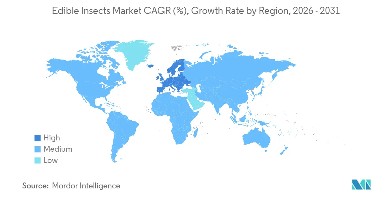 Edible Insects Market CAGR (%), Growth Rate by Region