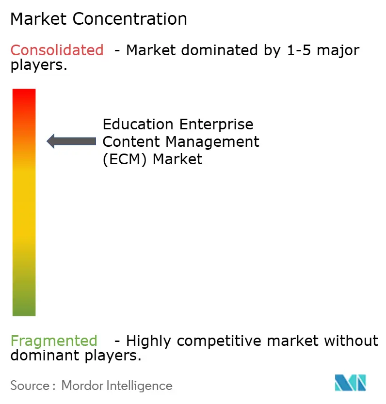 Marktkonzentration im Bereich Bildungs-Enterprise-Content-Management (ECM)