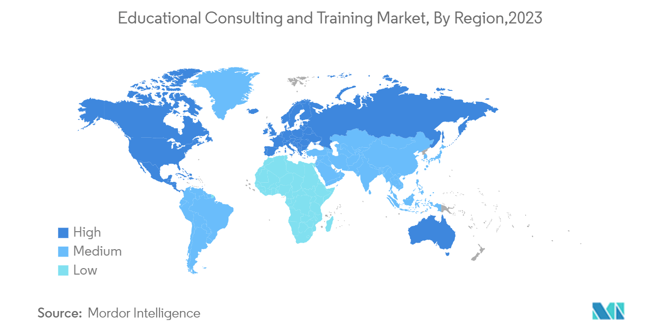 Educational Consulting And Training Market: Educational Consulting and Training Market, By Region,2023