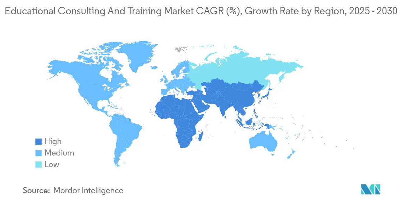 Educational Consulting And Training Market CAGR (%), Growth Rate by Region