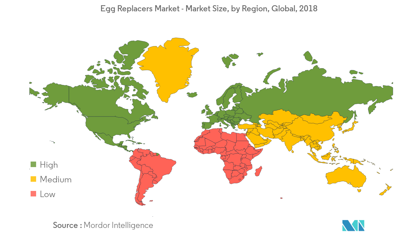 Egg Replacers Market : Market Size, by Region, Global, 2018